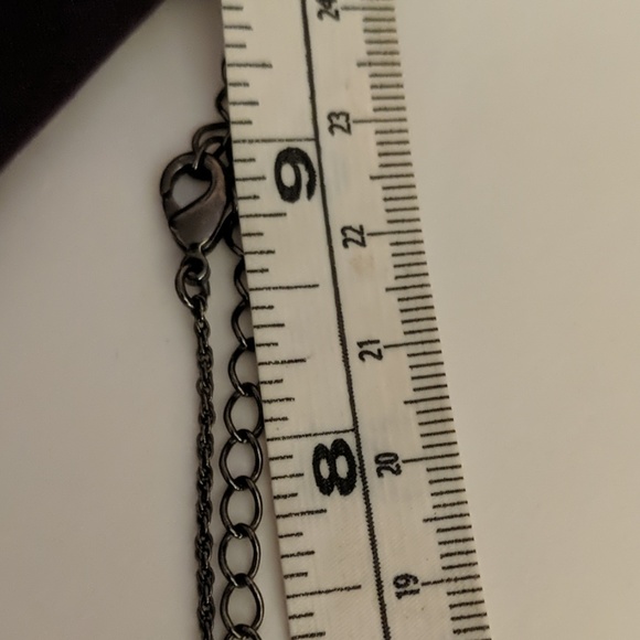 Necklace w/ blue and clear Rhinestones - Picture 4 of 5